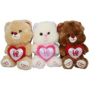 Wholesale - 9" PLUSH BEAR WITH HEART 3-ASST C/P 72, UPC: 810126540836